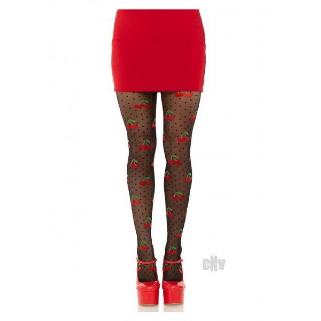 Spandex Dot Cherry Tights