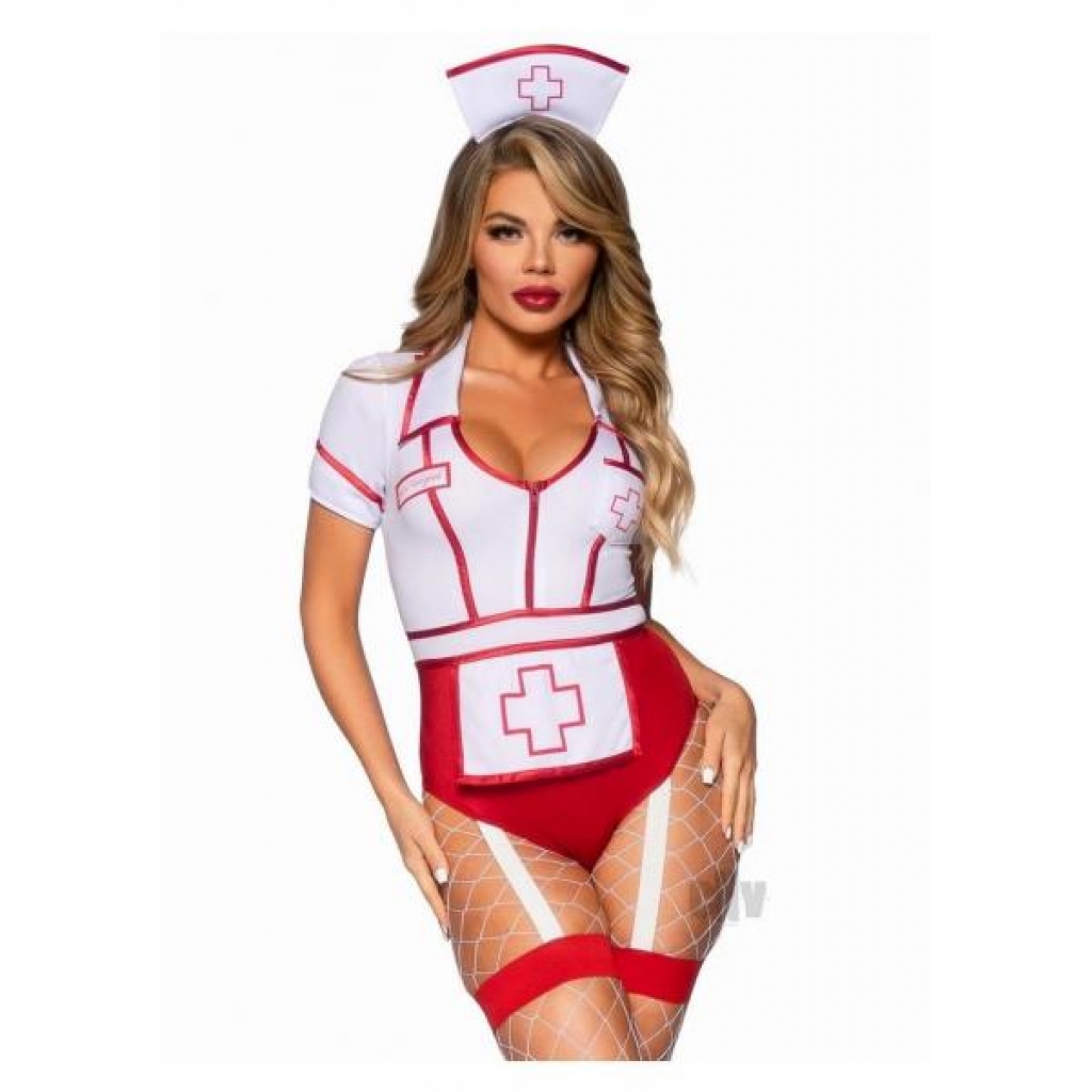 Nurse Feelgood 2pc Set - Small Red/White