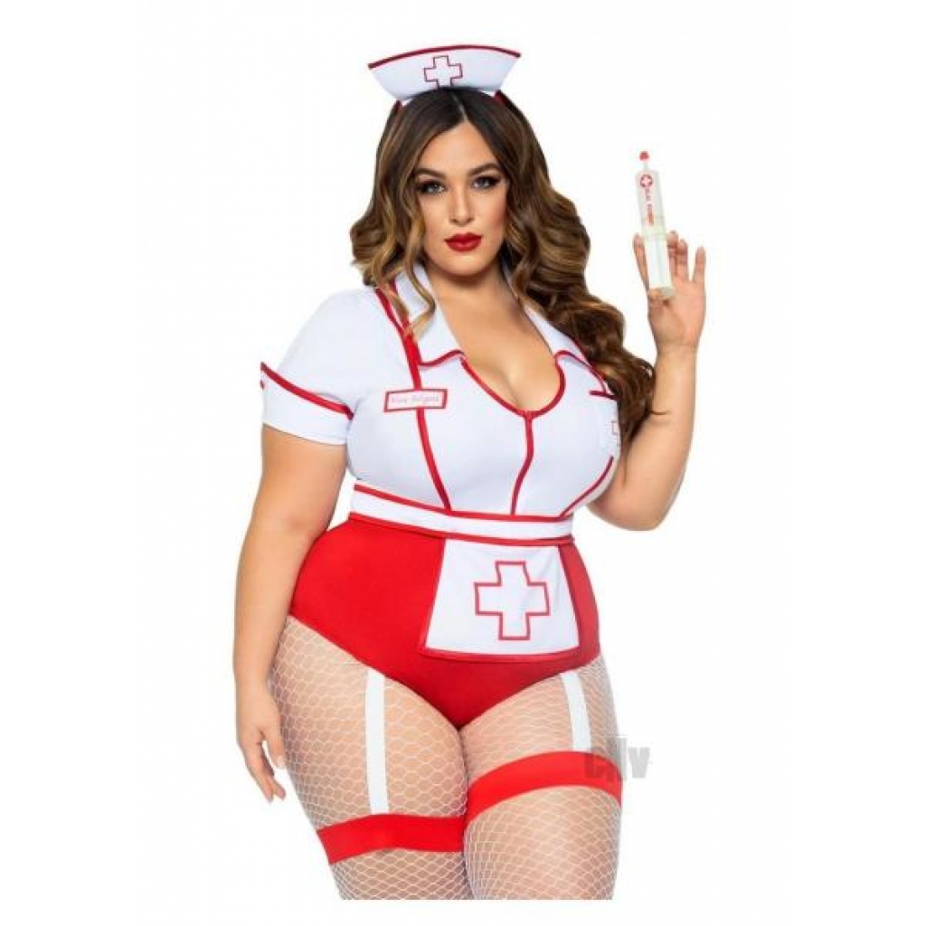 Nurse Feelgood 2pc Costume - Red/White 1X/2X