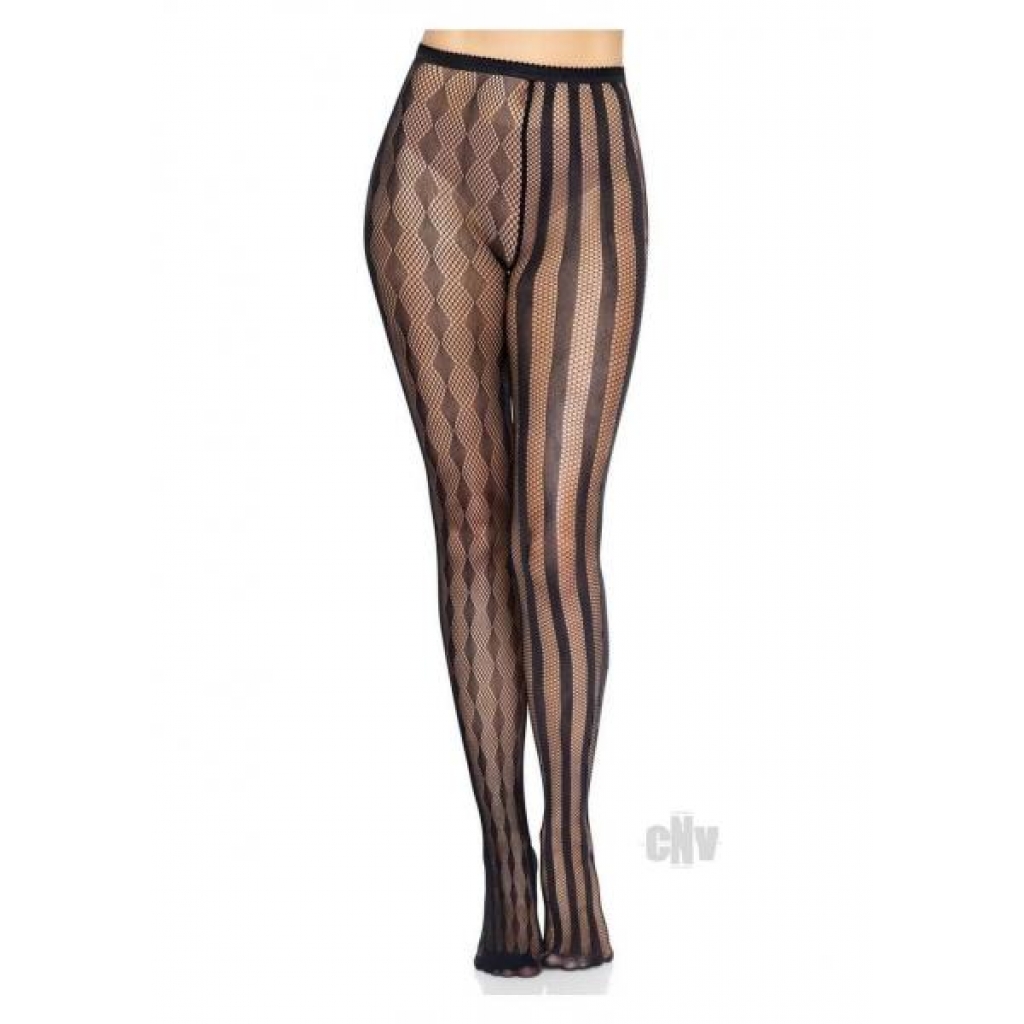 Harlequin Net Tights - OS Black