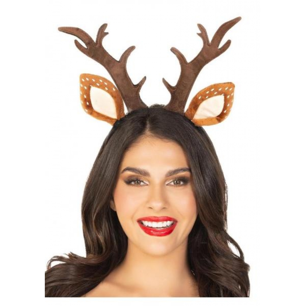 Fawn Ear Antler Headband - Brown