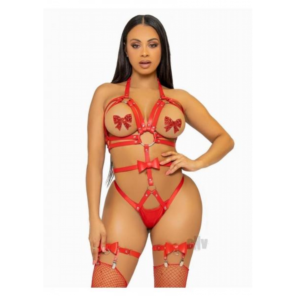 Convert V/L O Ring Harness Teddy - Sm Red