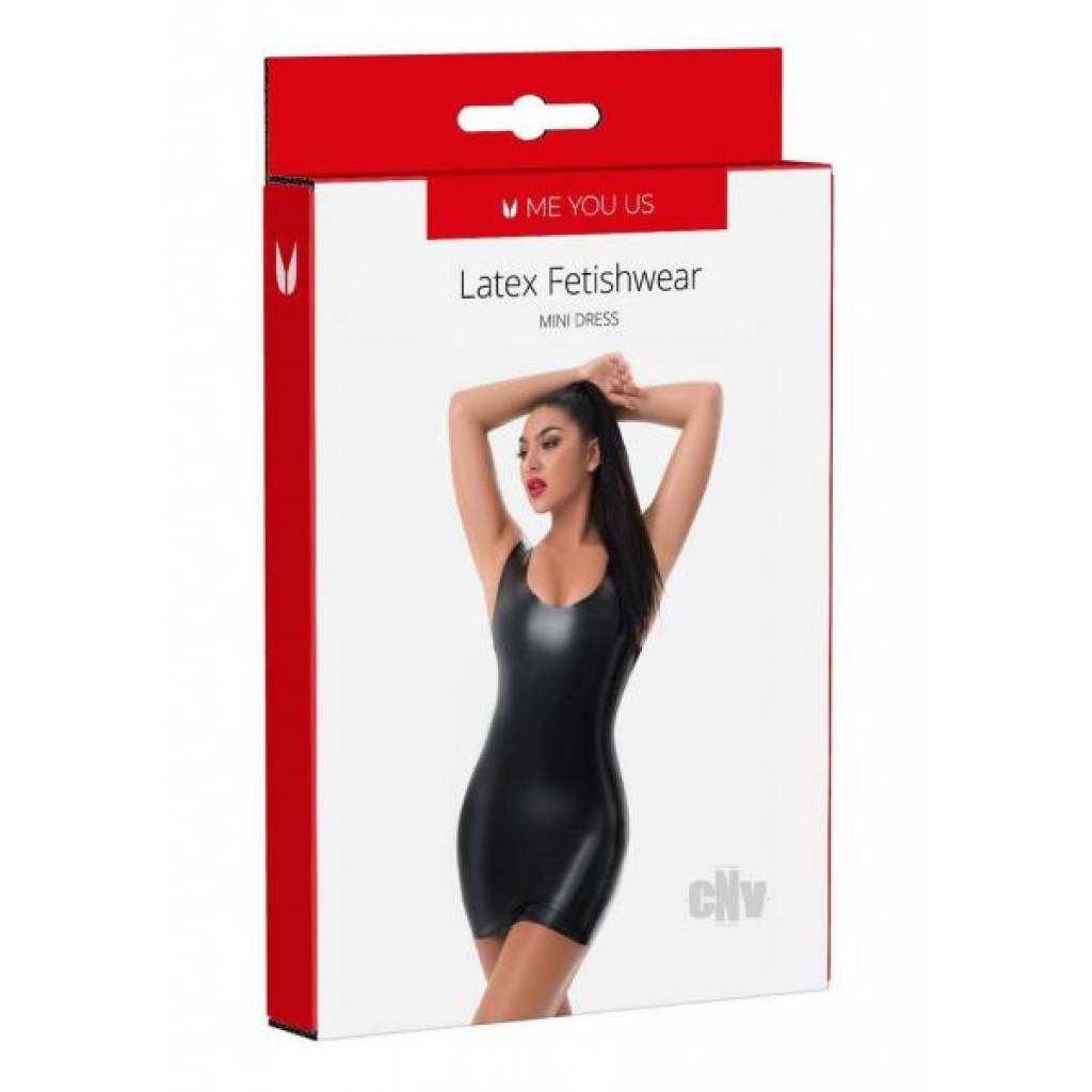 Myu Latex Mini Dress - Black