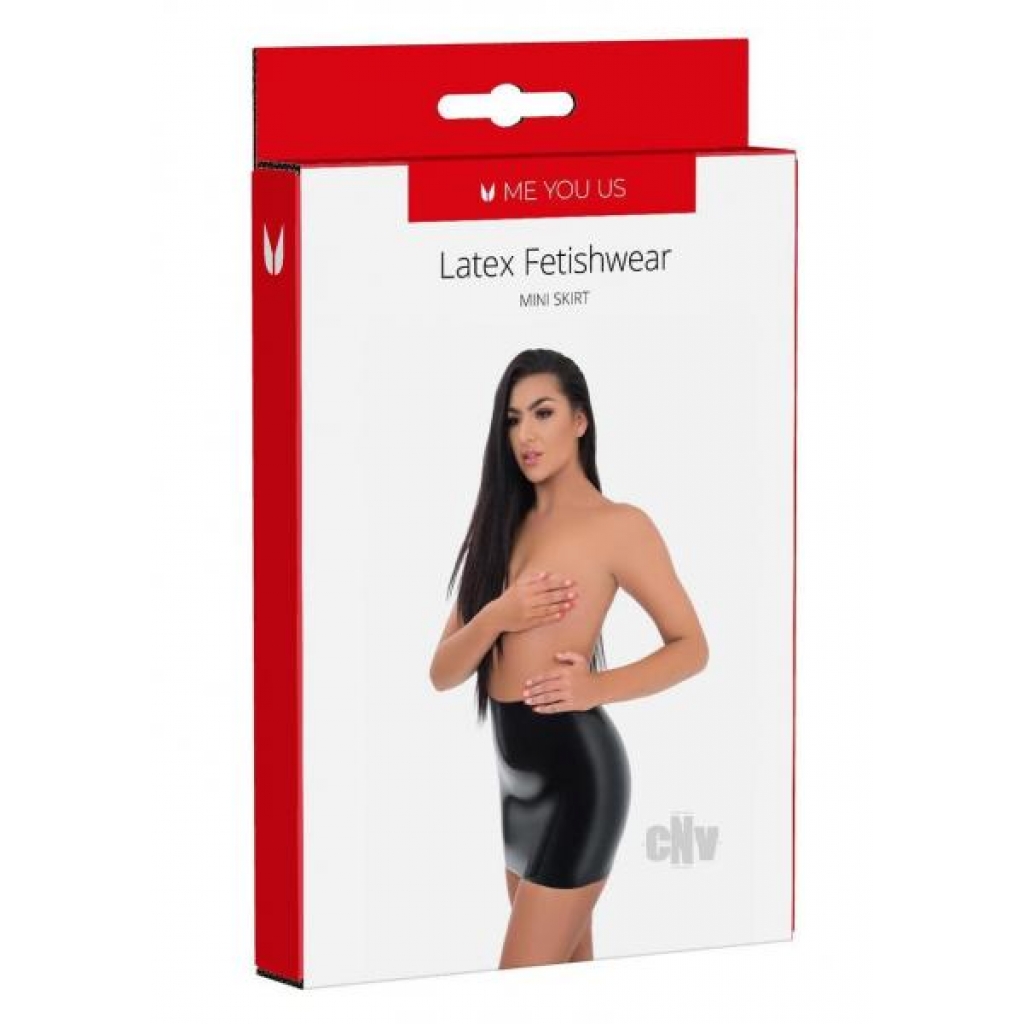 Me You Us Latex Mini Skirt - Large - Black