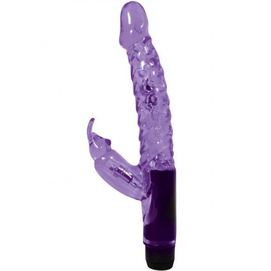 Jelly Mini Rabbit Vibro Wand - 6 Inch Purple