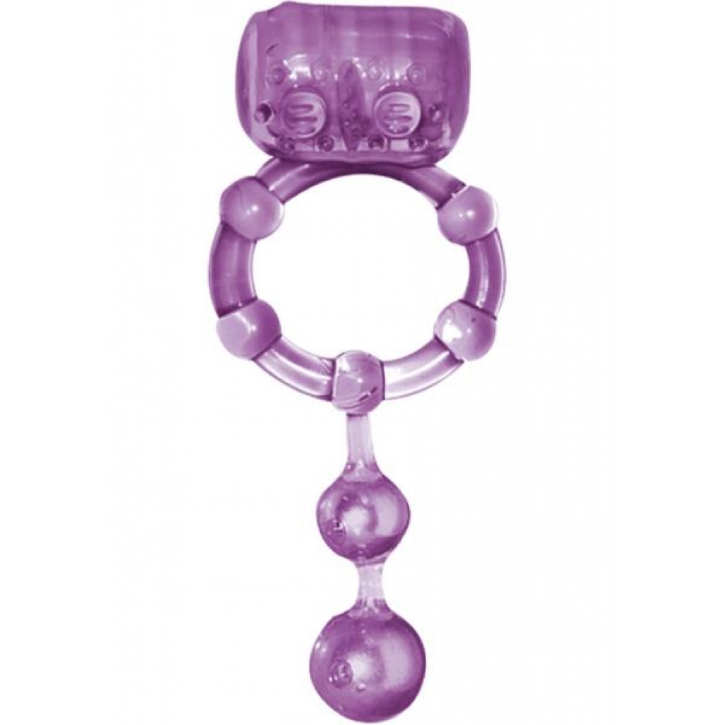 The Macho Ultra Erection Keeper Cock Ring - Multispeed Purple