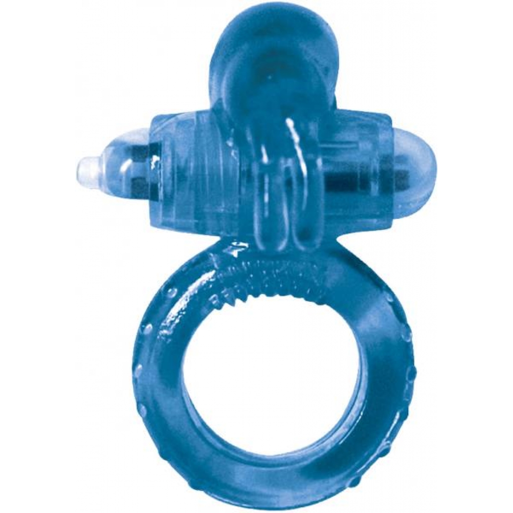 Clit Buddy 2 Rockin Rabbit Cock Ring - Blue