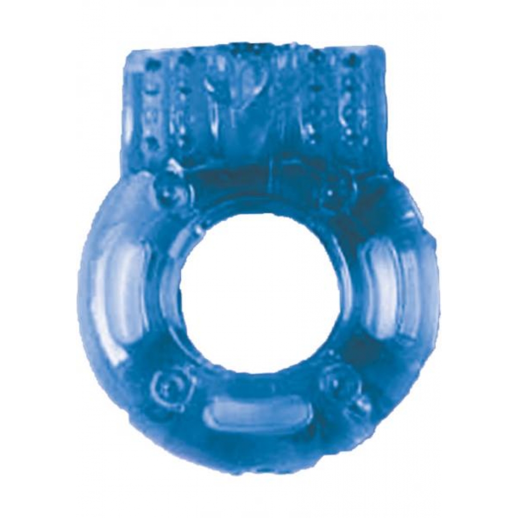 Macho Vibrating Cock Ring - Blue