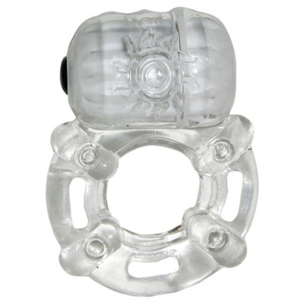 Crystal Pulsating Erection Keeper - Clear Ring