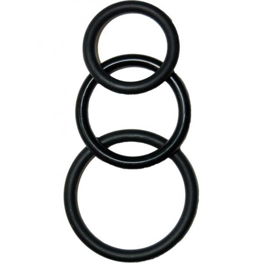 Premium Silicone Cockrings - Versatile Pleasure in Black