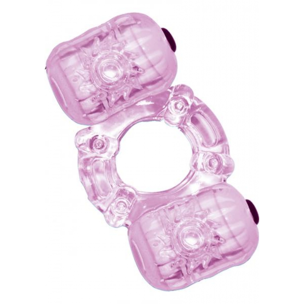 Hero Double Pleaser Teaser Cock Ring - Waterproof Purple