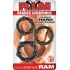 Beaded Cock Rings - 3 Pack - Black