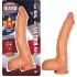 Double Fuk Vibrating Dong Strap-On - 13 Inch Purple