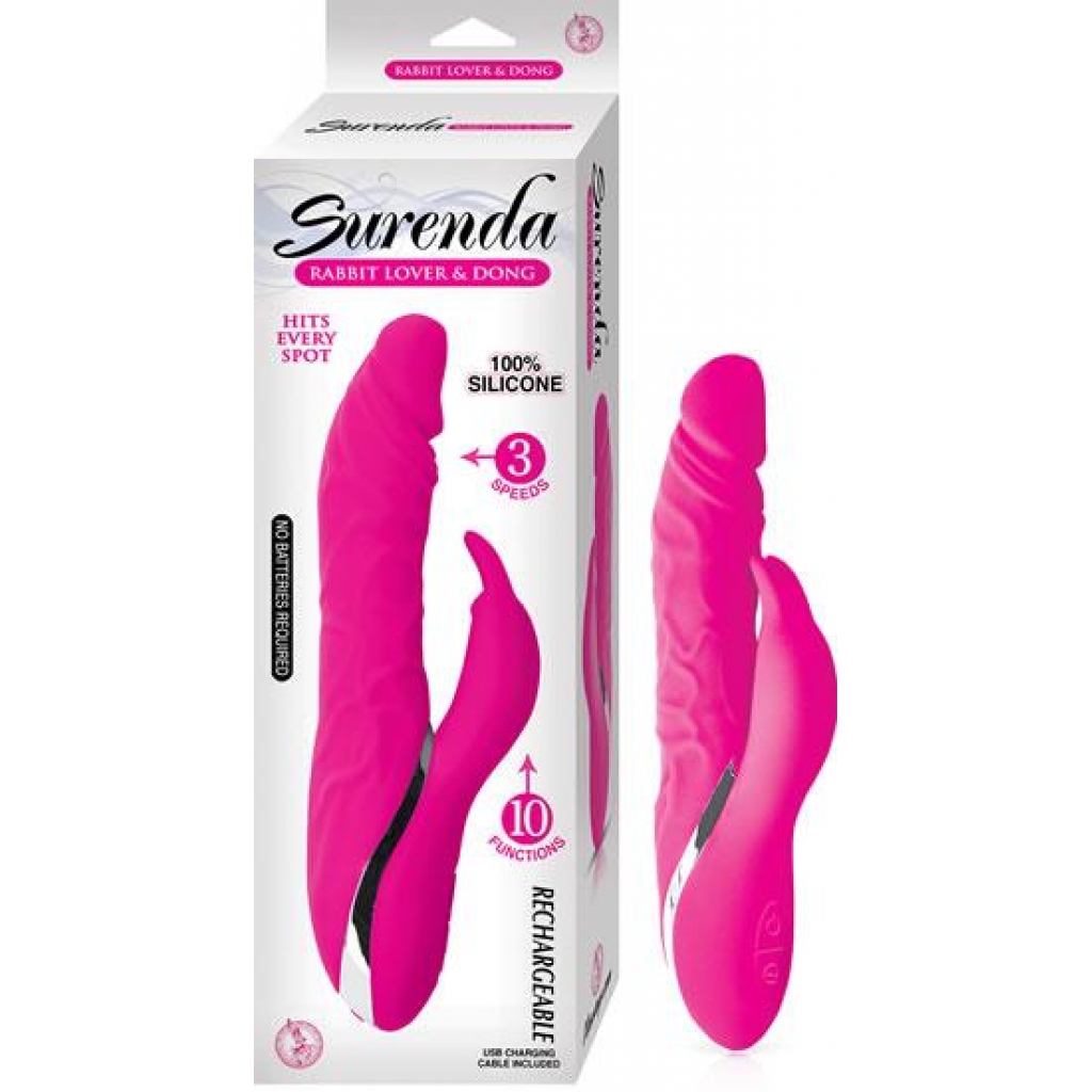 Surenda Rabbit Lover & Dong Vibrator - Pink