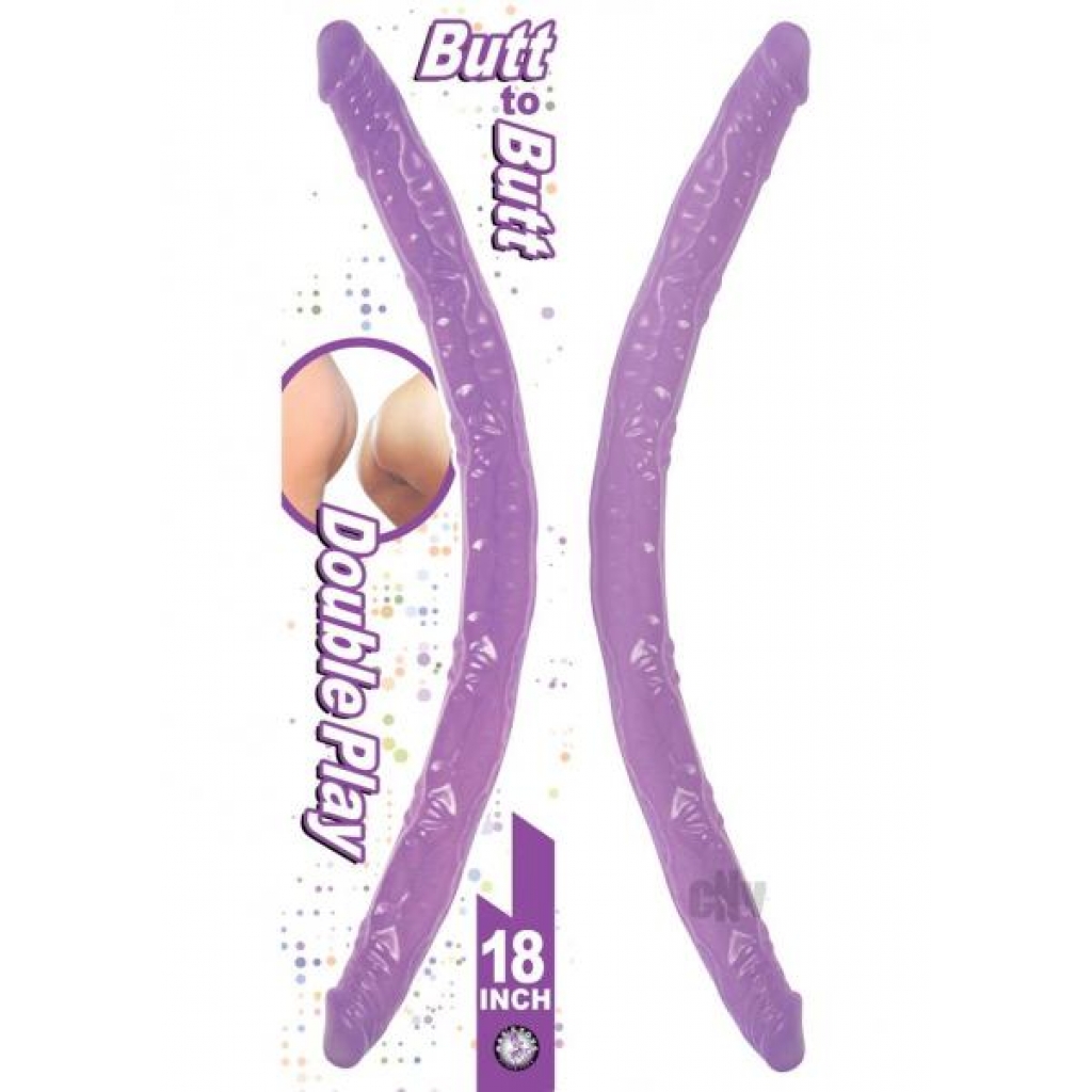 Butt To Butt Double Play Dildo - Lavender Purple