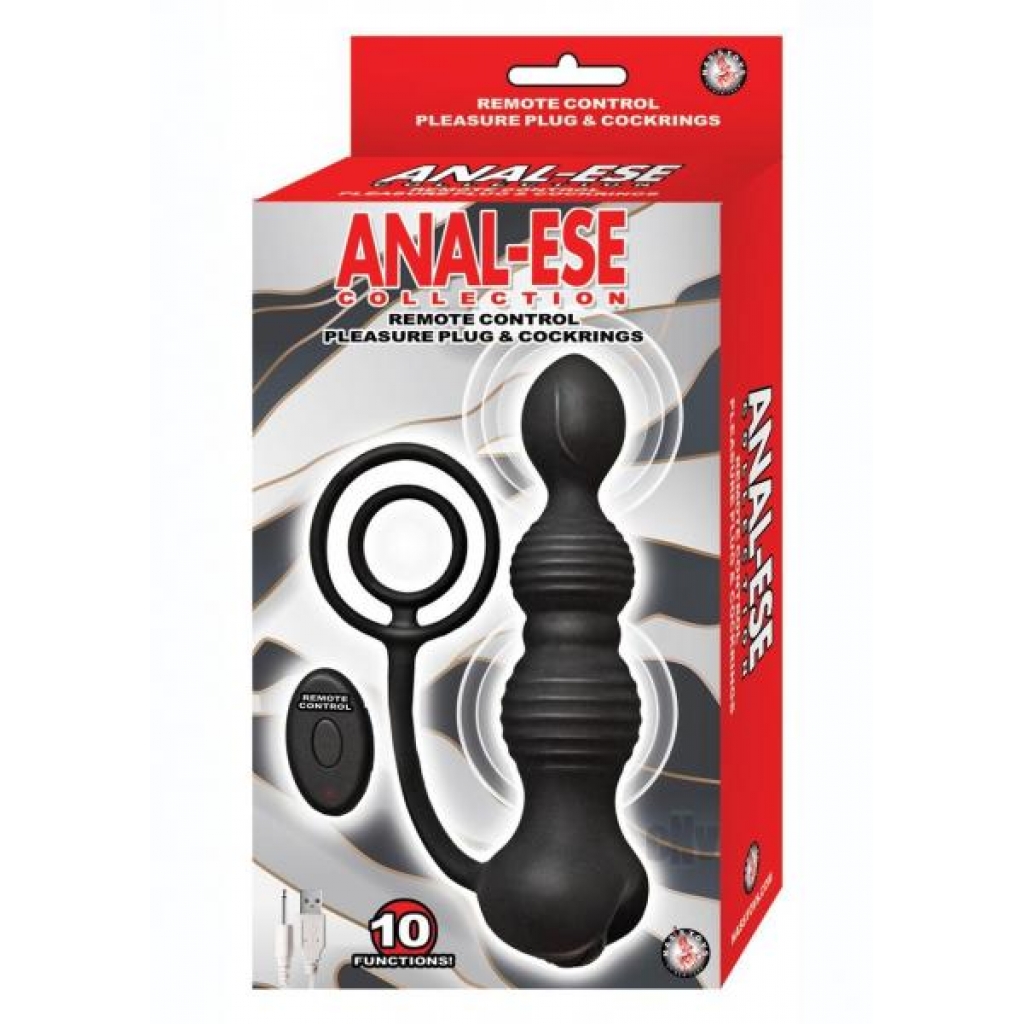 Anal-ese Remote Pleasure Plug - Black