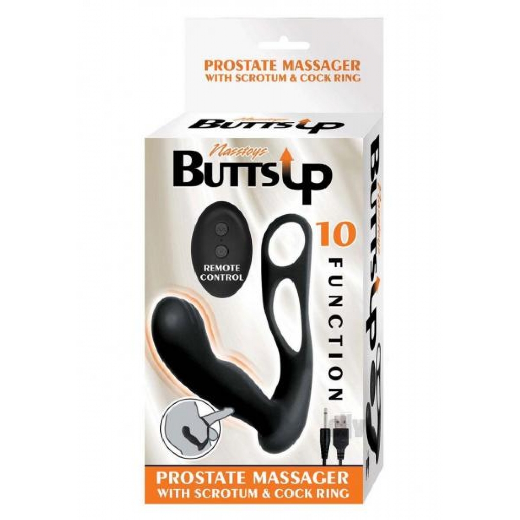 Butts Up P-Massage with C-Ring - Black