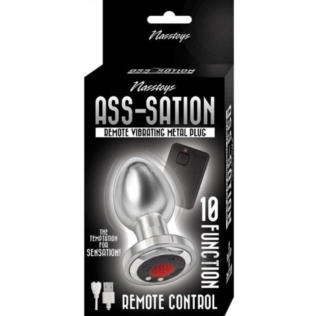 Nasstoys Ass-Sation Vibrating Remote Control Metal Plug