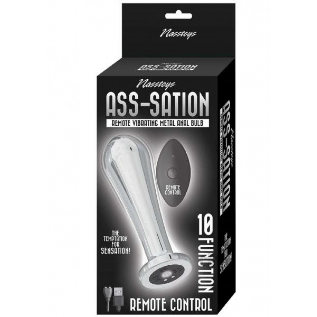 Ass-sation Remote Control Vibrating Bulb - Silver