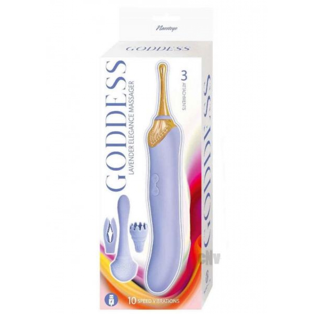 Goddess Lavender Elegance Dual-Ended Massager - Purple