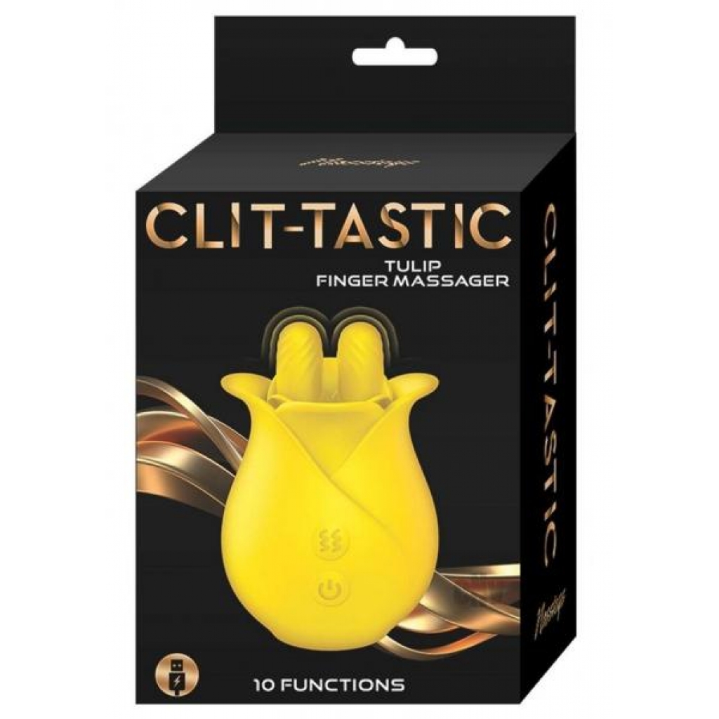 Clit Tastic Tulip Finger Massager - Yellow