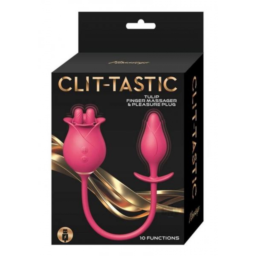 Clit Tastic Tulip - Versatile Pleasure Plug in Red