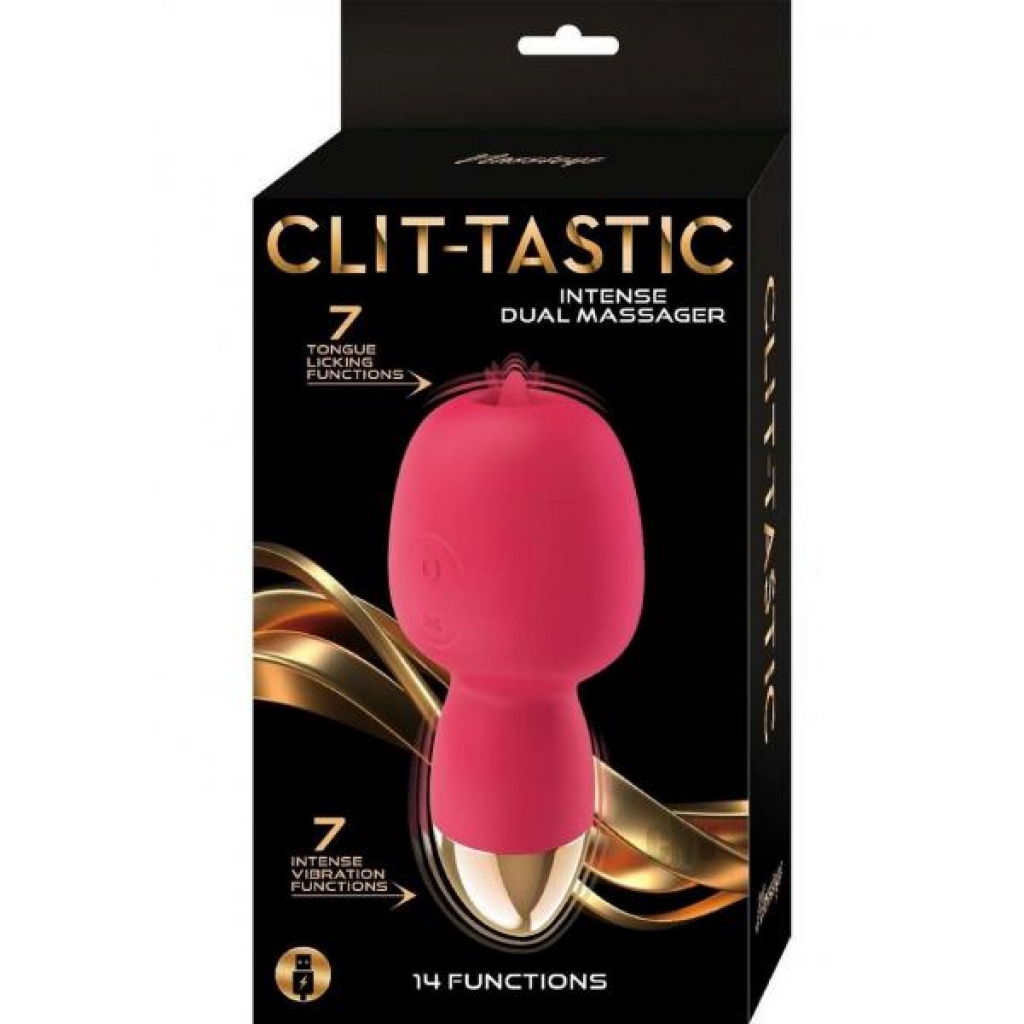 Clit Tastic Intense Dual Massager - Crl Pink