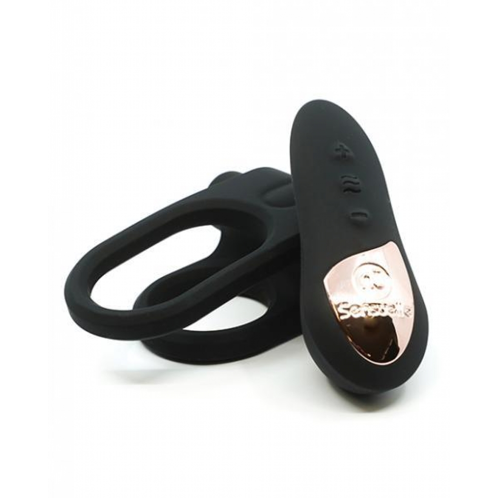 Sensuelle Silic Remote Bullet Ring - Black