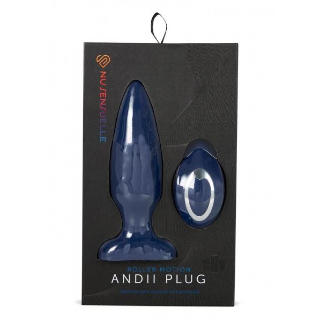 Sensuelle Andii Plug with Roller - Navy Blue