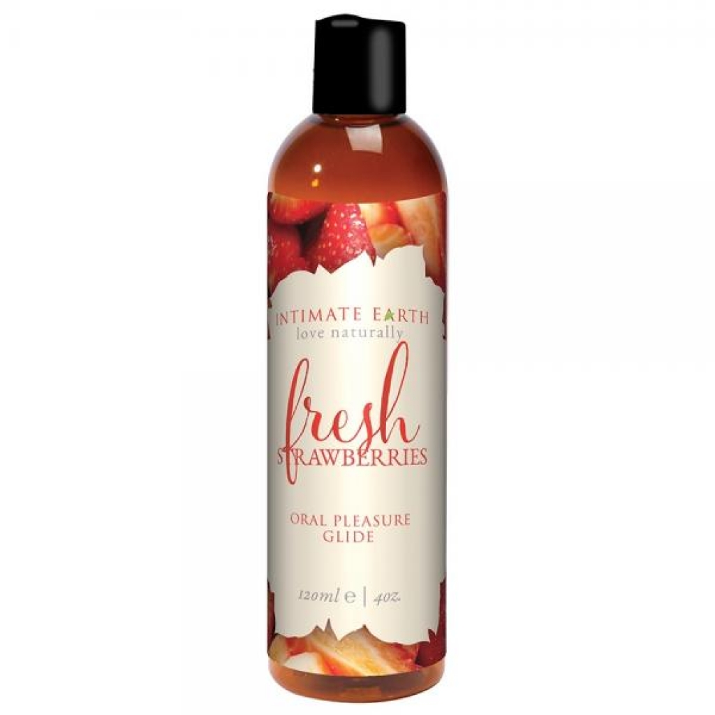 Intimate Earth Fresh Strawberries Flavored Lube - 4oz