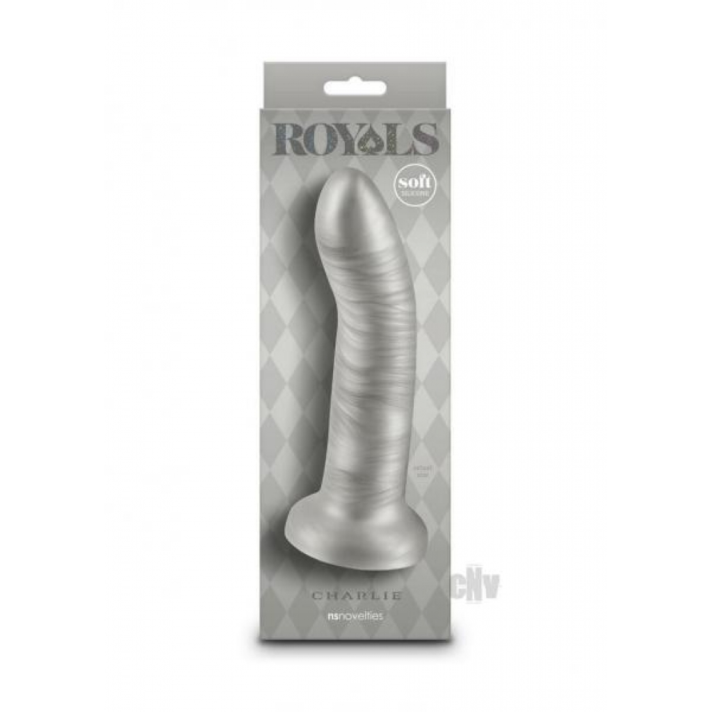 Royals Charlie 7 - Silver Curved Dildo