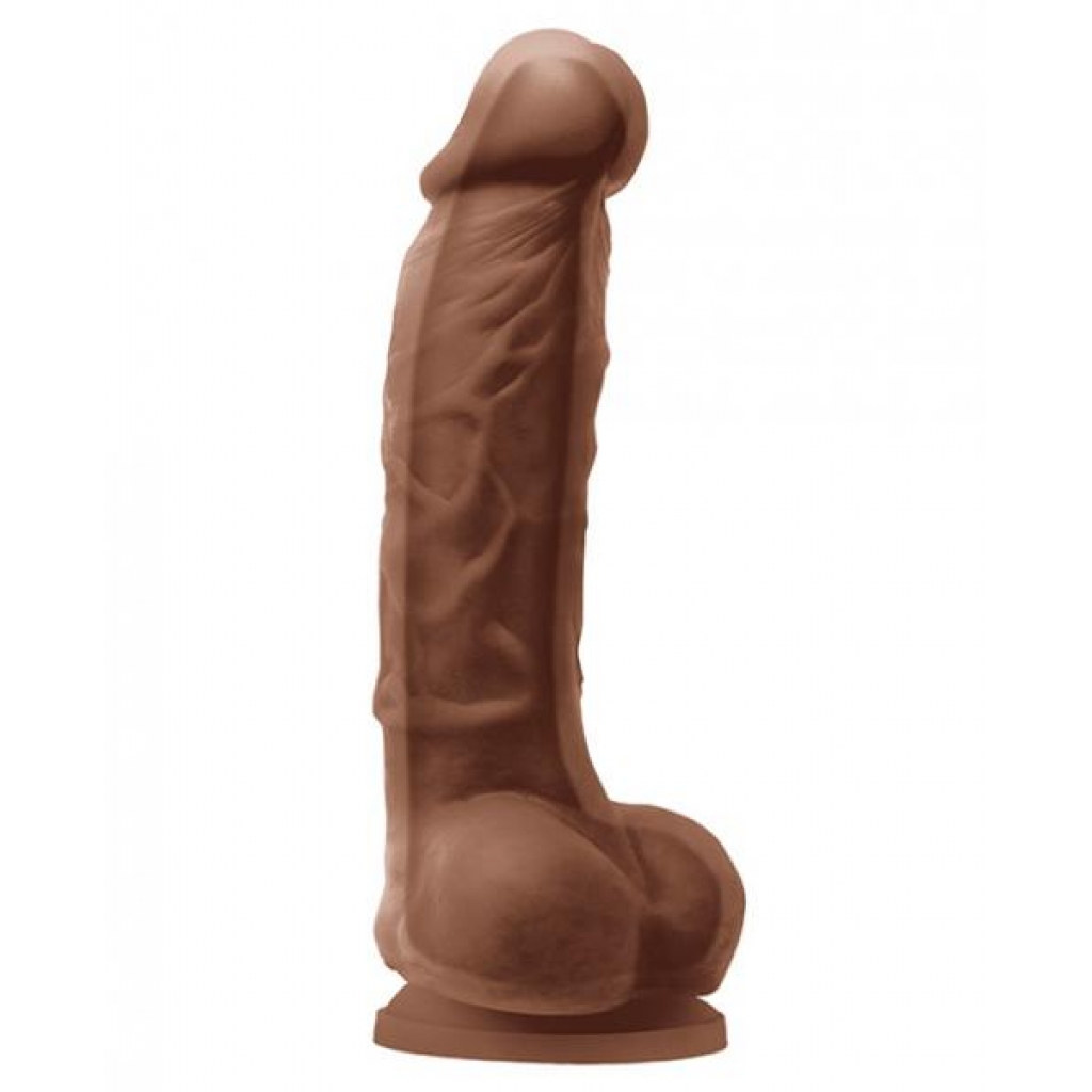 Colours Dual Density 5 inches Dildo - Brown