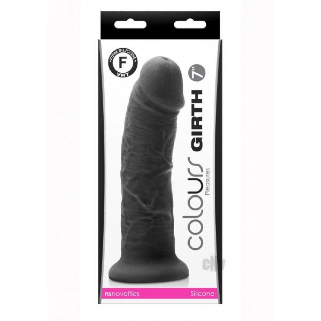 Colours Girth 7 Inch Realistic Dildo - Black