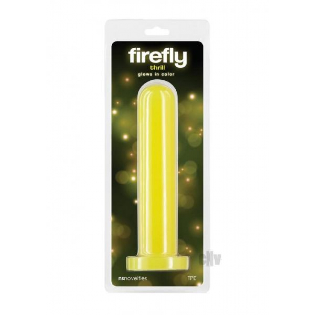 Firefly Thrill Large Glow-in-the-Dark Dildo - Yellow