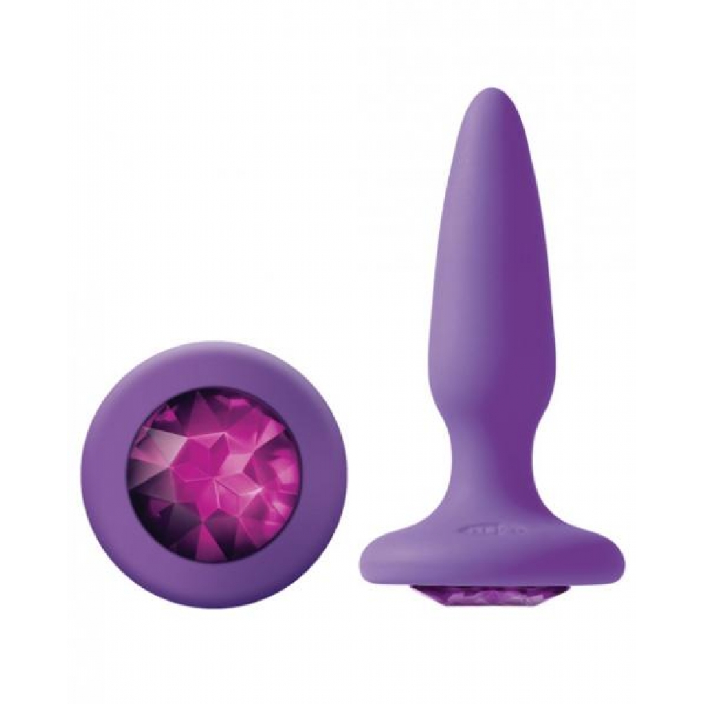 Glams Mini Butt Plug with Sparkling Purple Gem