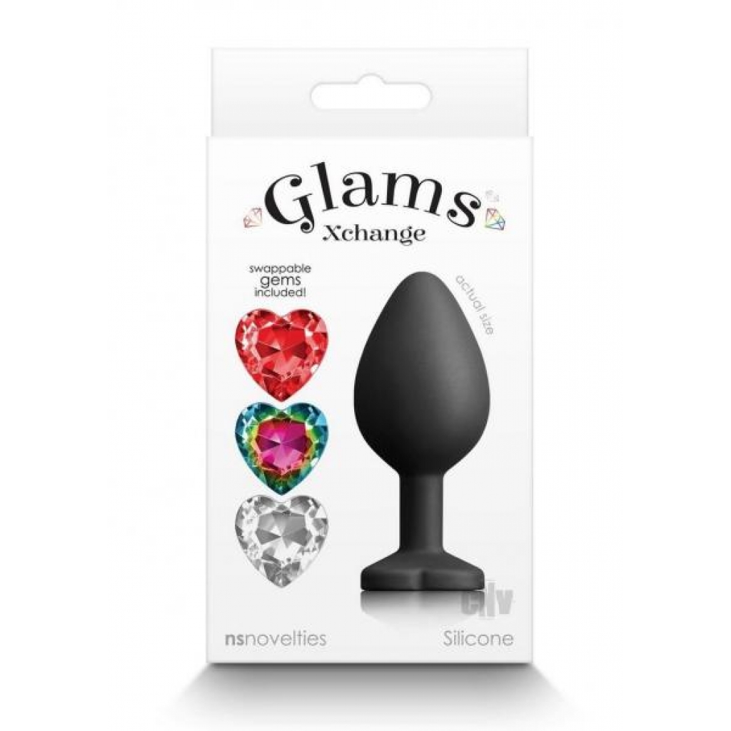 Glams Xchange Heart Medium Black