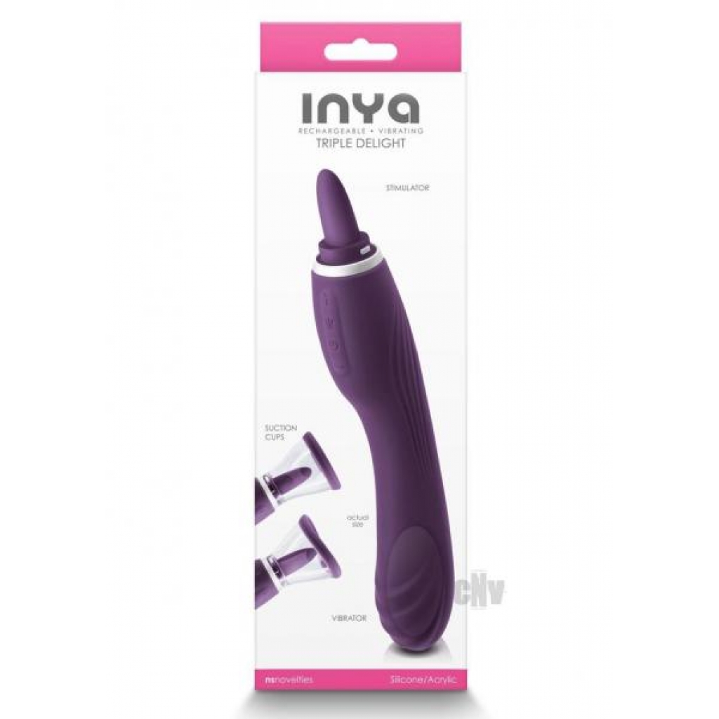 Inya Triple Delight Vibrator in Purple