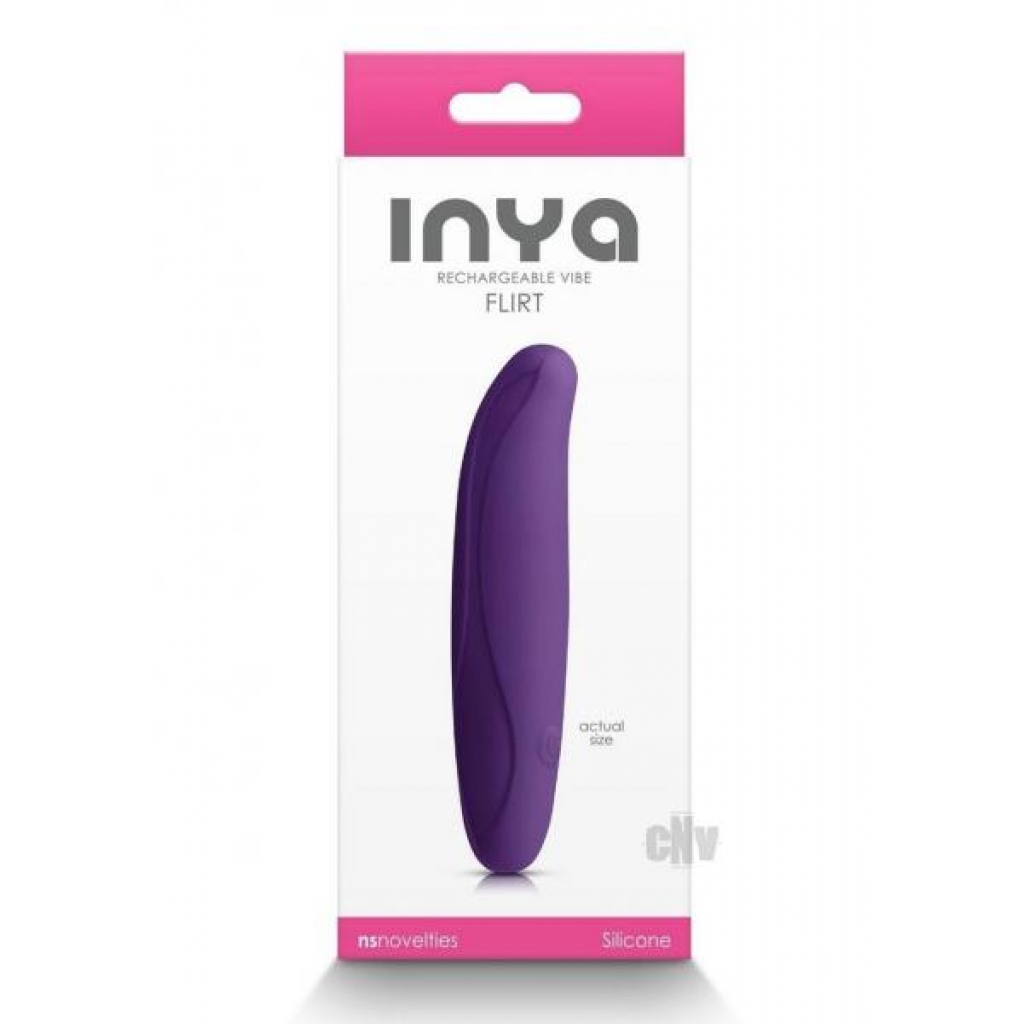 Flexible Purple Flirt Vibrator by INYA