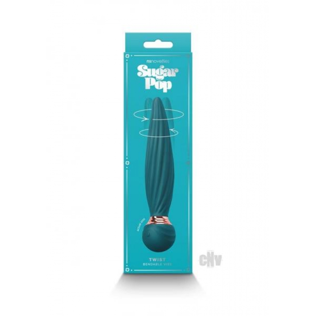 Sugar Pop Twist Waterproof Vibrator - Teal