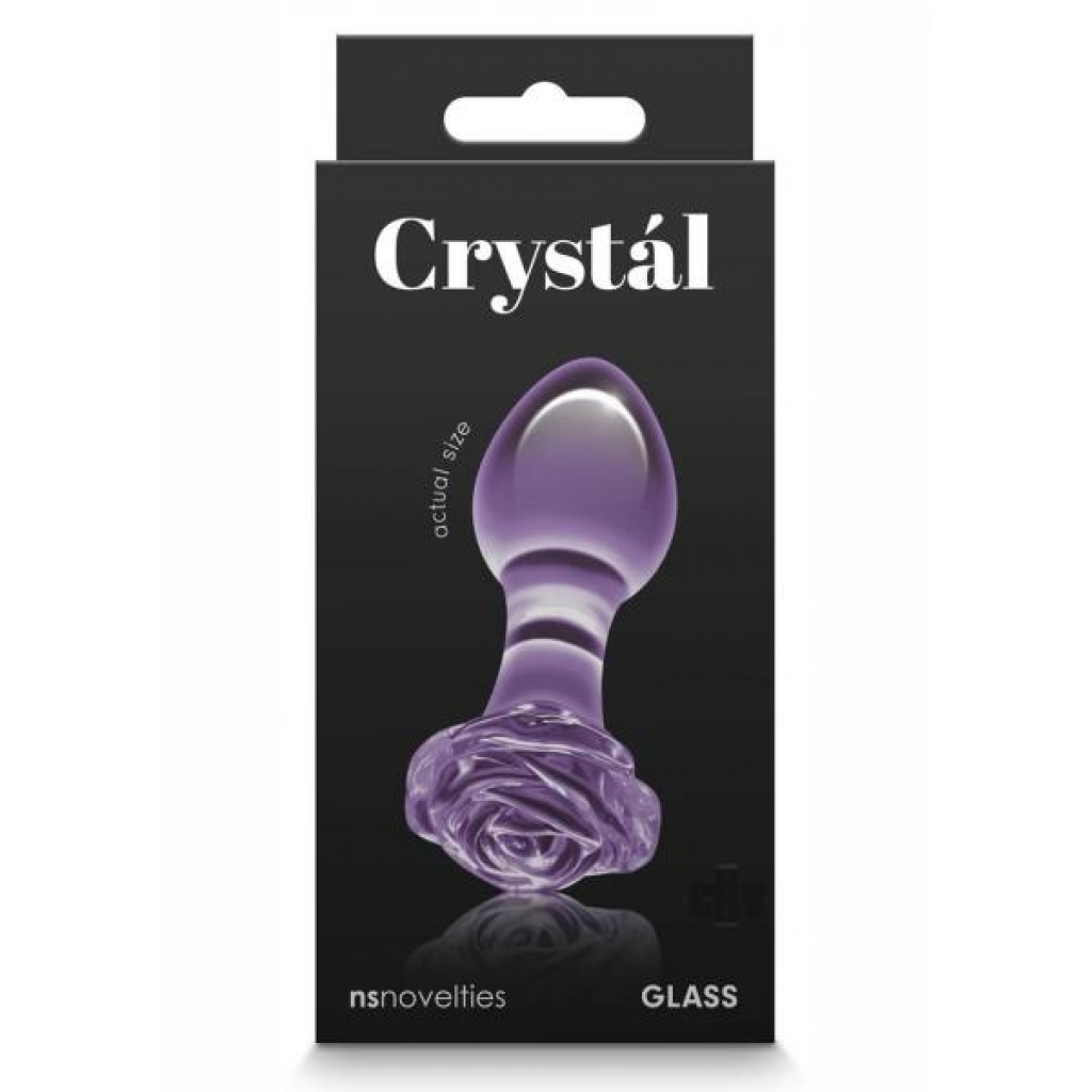 Crystal Glass Butt Plug – Purple