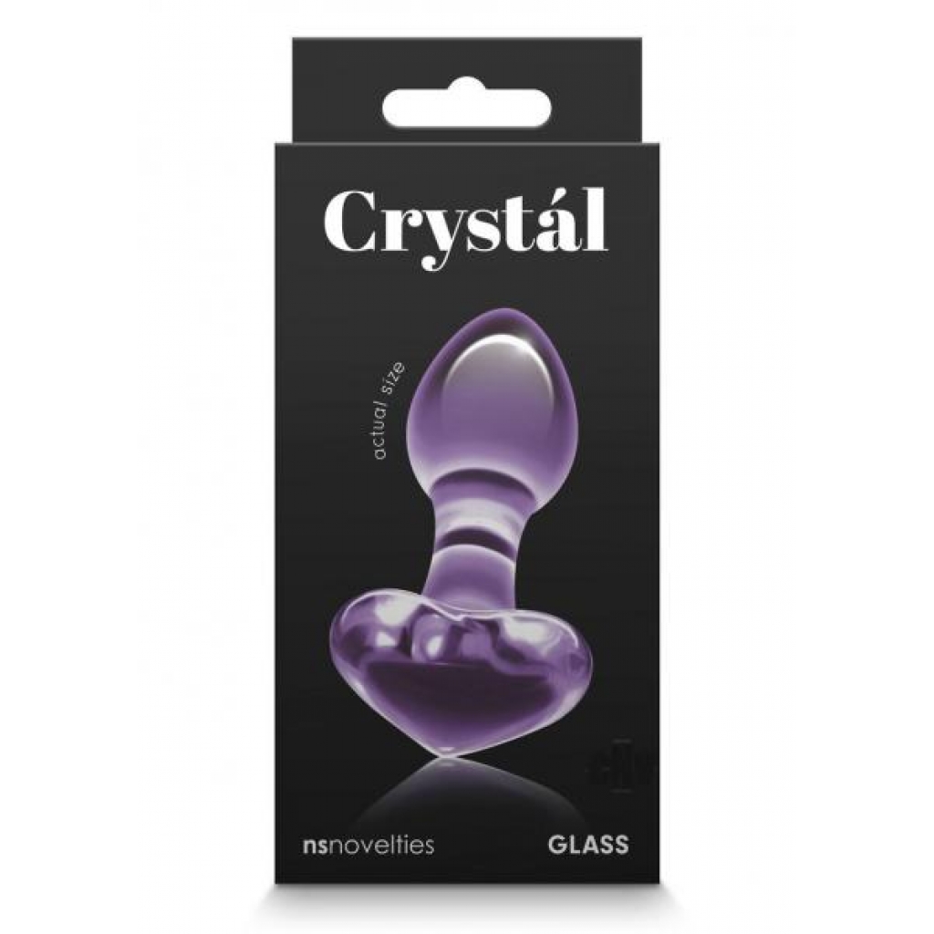 Crystal Heart - Purple Glass Pleasure Toy