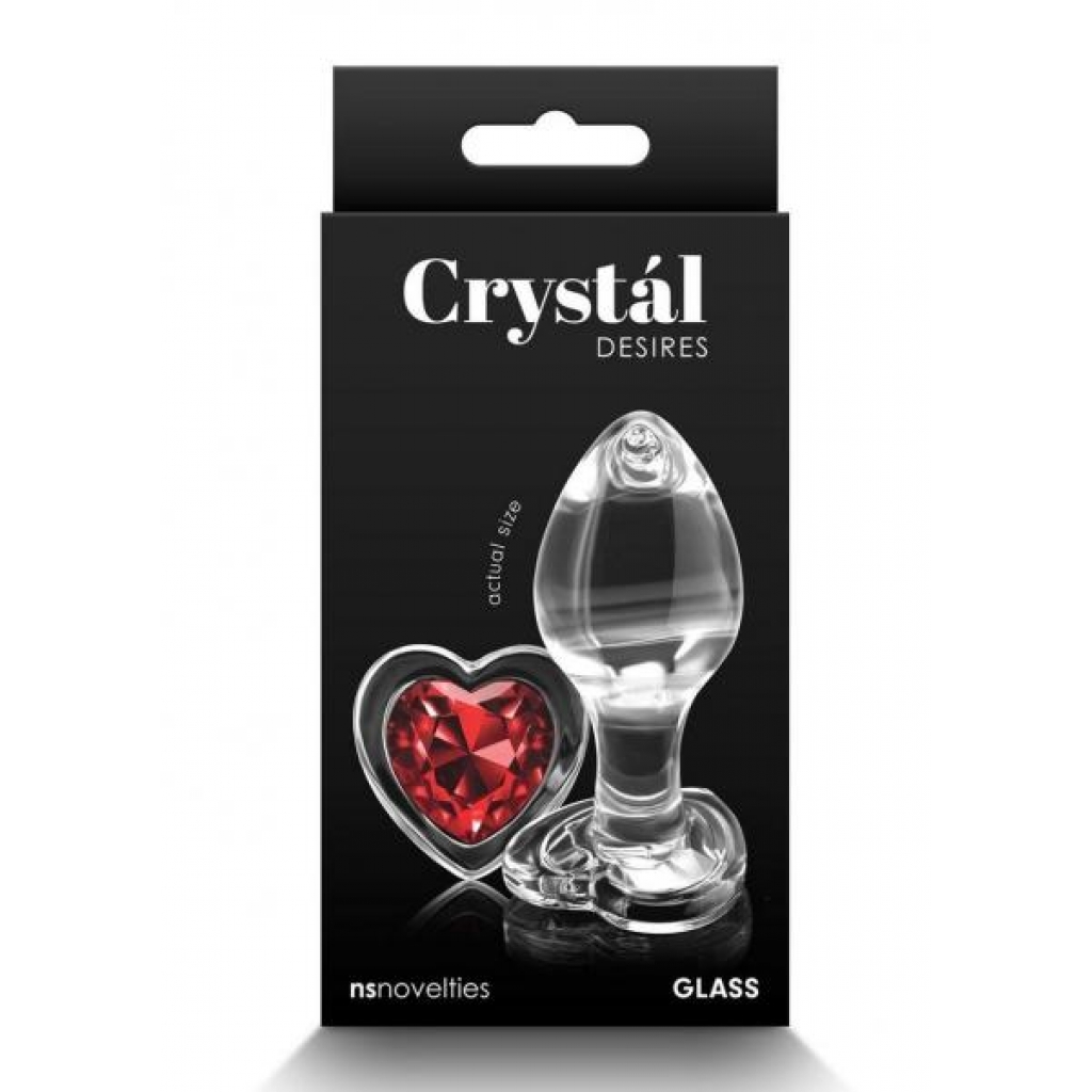 Crystal Desires Red Heart Medium Plug