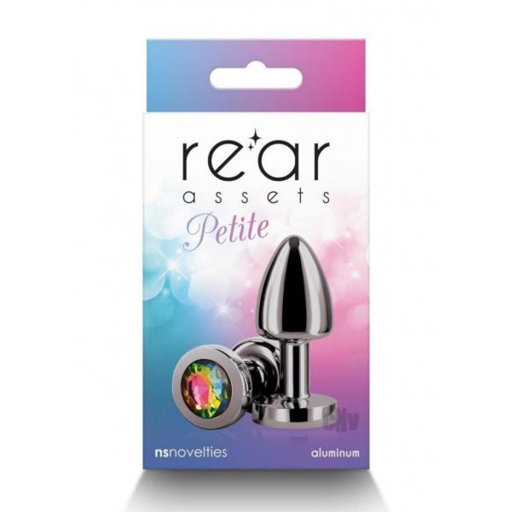 Rear Assets Petite Gunmetal Rainbow Anal Toy