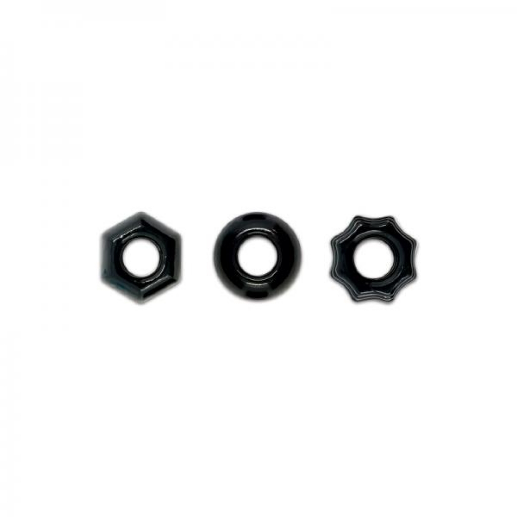 Renegade Chubbies 3 Pack Cock Rings - Black