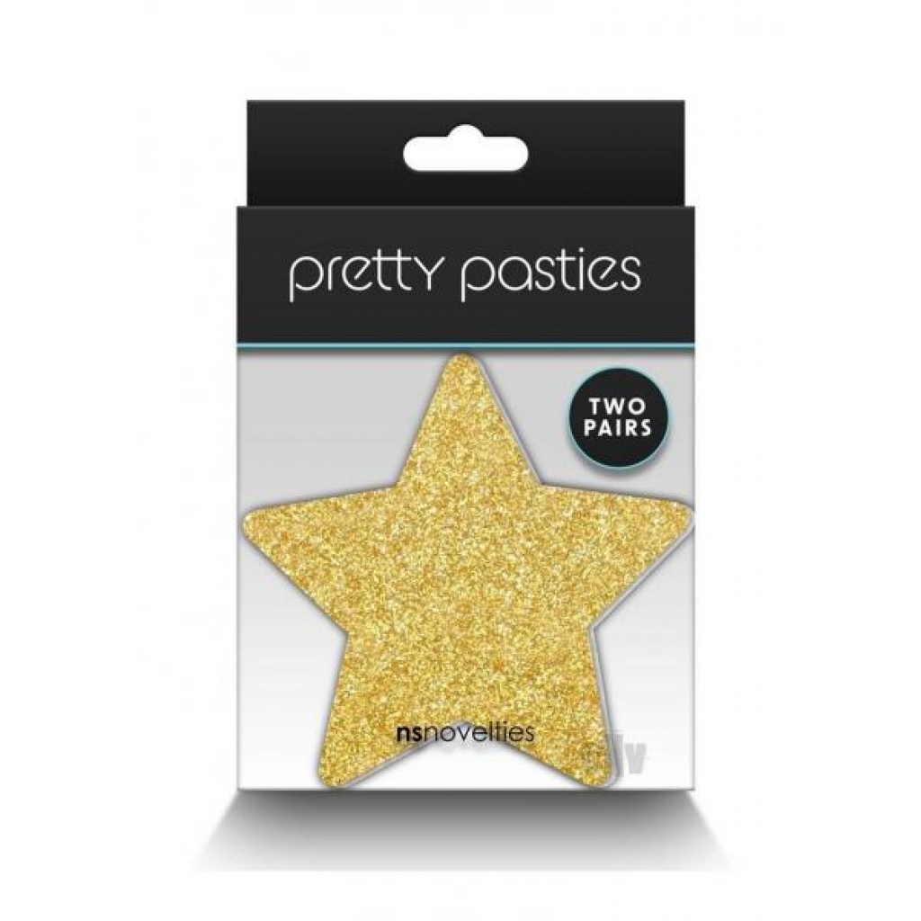 Pretty Pasties Glitter Stars - Black/Gold