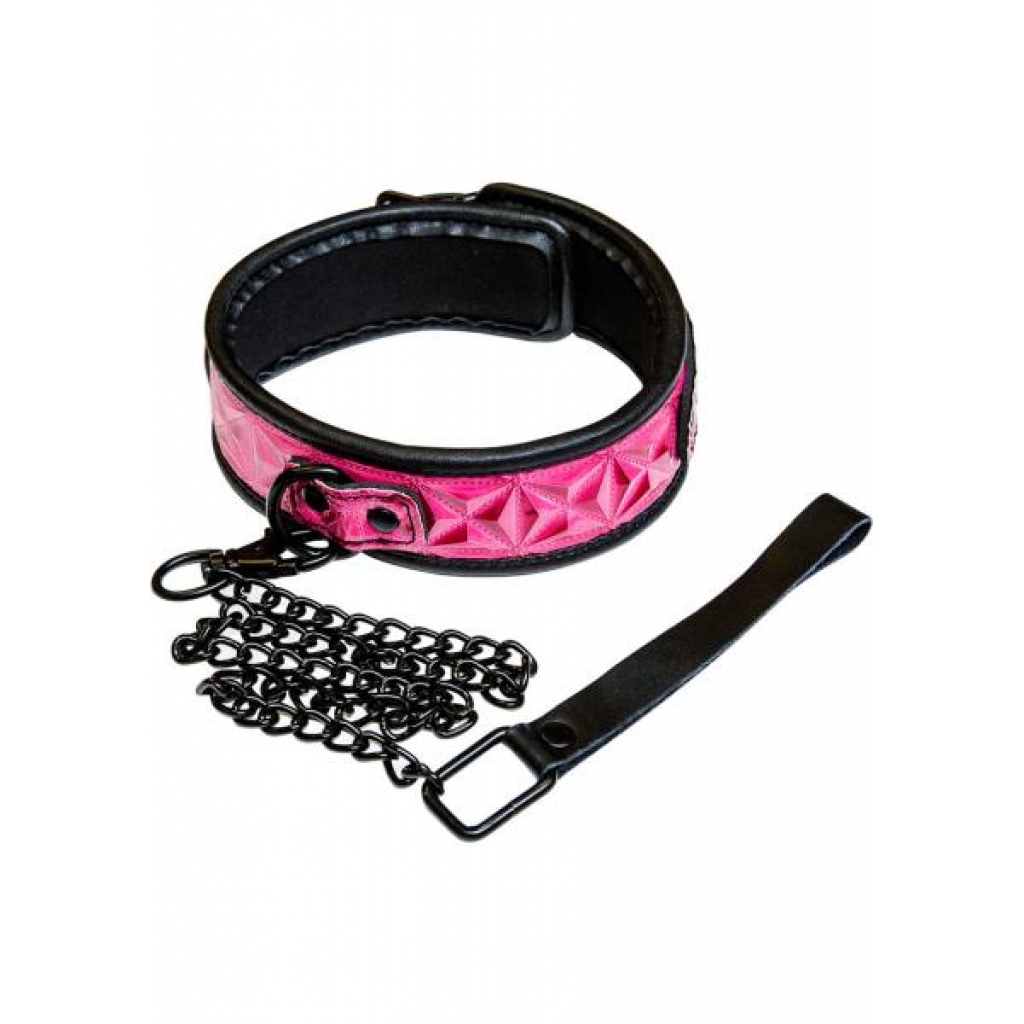 Sinful Vinyl Collar - Pink Adjustable