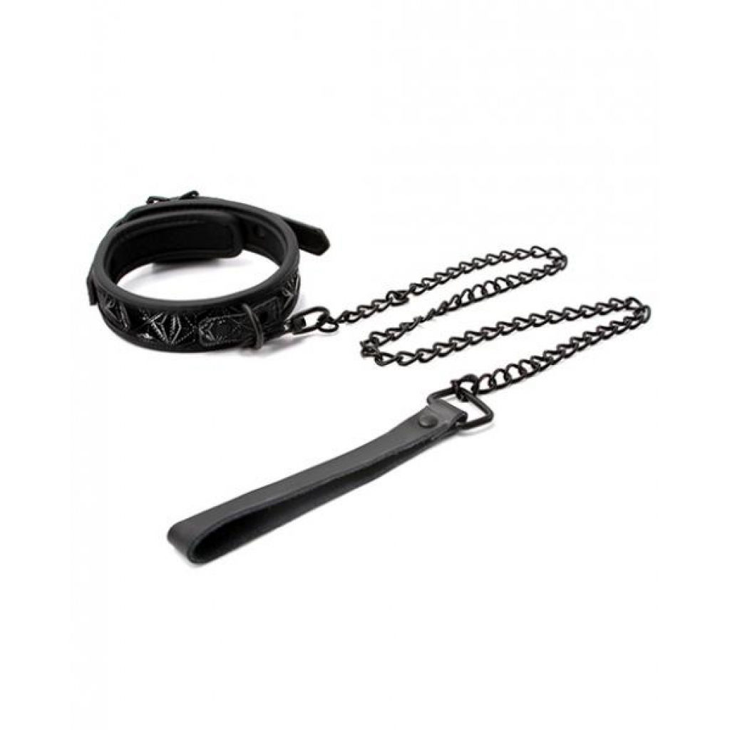 Sinful Adjustable Collar and Leash Set for Sensual Play