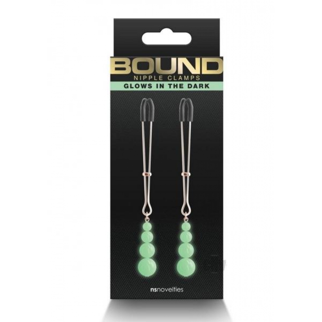 Bound Adjustable Nipple Clamps - G2 Gitd Rose Gold Green