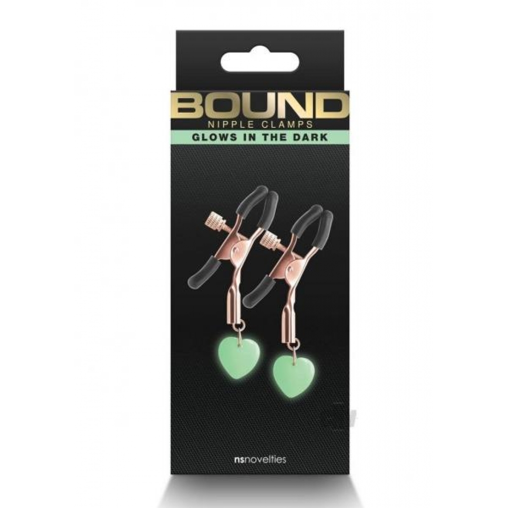 Bound Nipple Clamps G3 Gitd Rose Gold Green