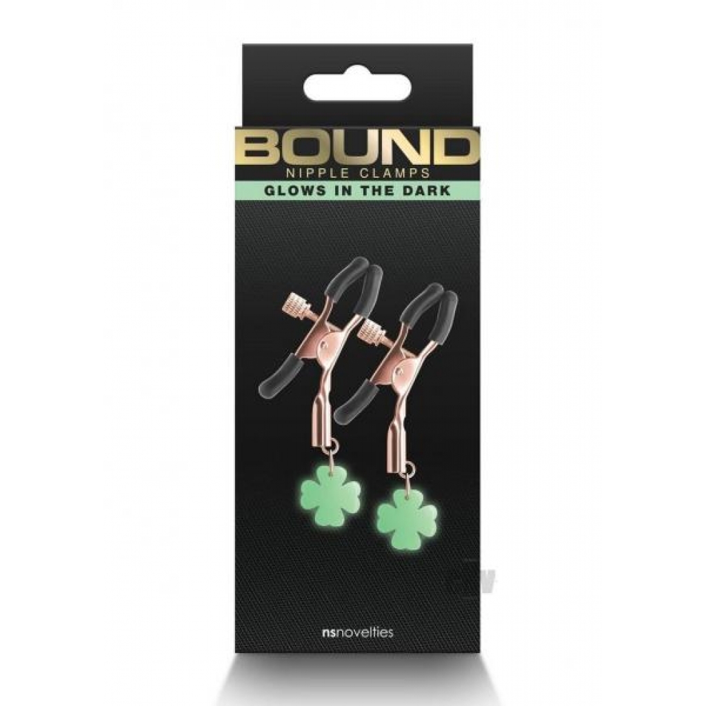 Bound Adjustable Nipple Clamps G4 Gitd - Rose Gold Green